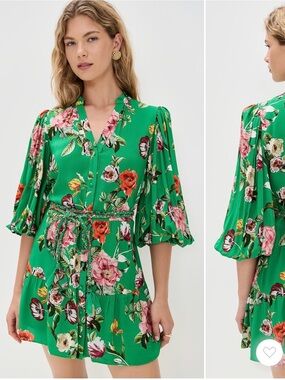 Alice + Olivia Antonette Button Front Mini Dress